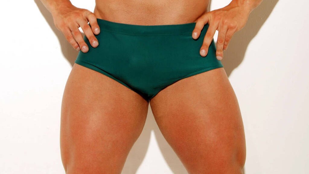 Olive Green Classic Swim Trunks for men - Aberbeach