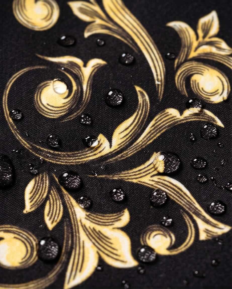 Patterned Gold Black Swim brief 10 cm side - Aberbeach