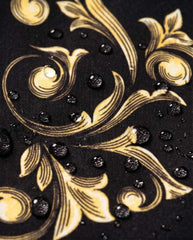 Patterned Gold Black Swim brief 10 cm side - Aberbeach