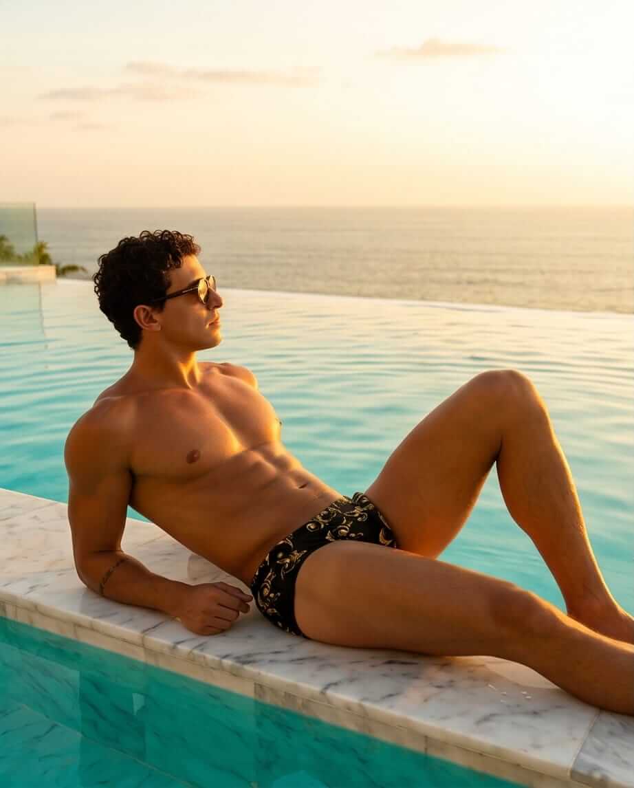 Patterned Swim brief 6 cm side - Aberbeach