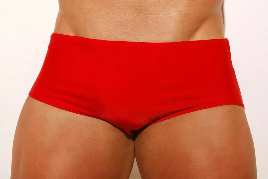Red Classic Swim Briefs for Men 13 cm side - Aberbeach