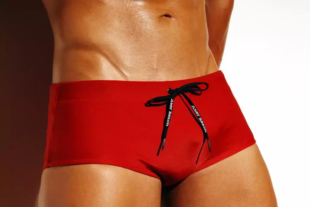 Red swim Wear for men 15 cm Side - Aberbeach