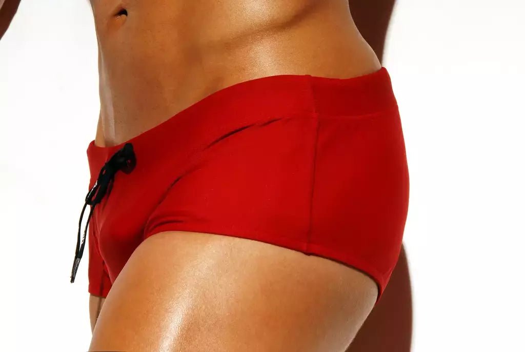 Red swim Wear for men 15 cm Side - Aberbeach