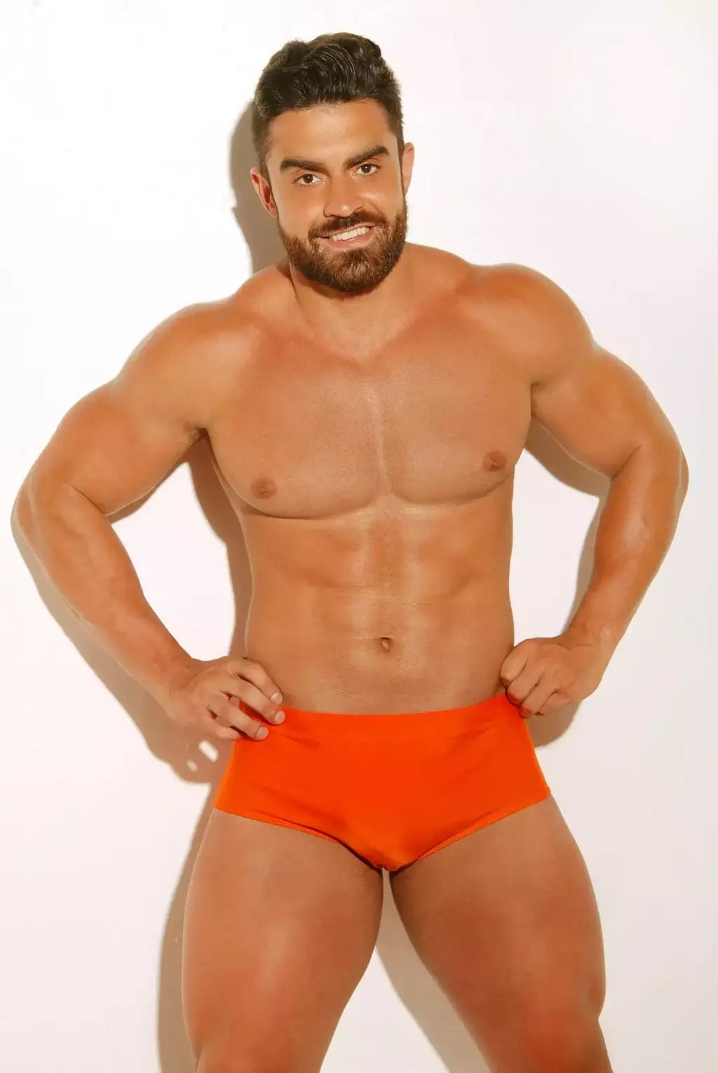 Traditional Orange Beach Trunks - Aberbeach