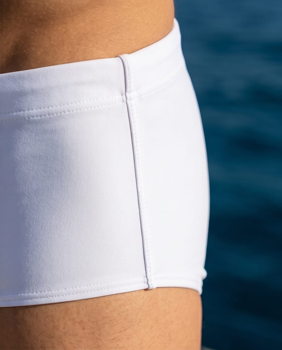 White Classic Swim Briefs 13 cm side - Aberbeach