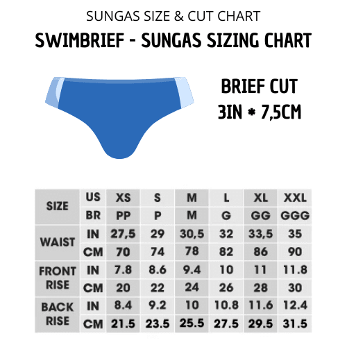 White Swim Briefs 6 CM Side - Aberbeach