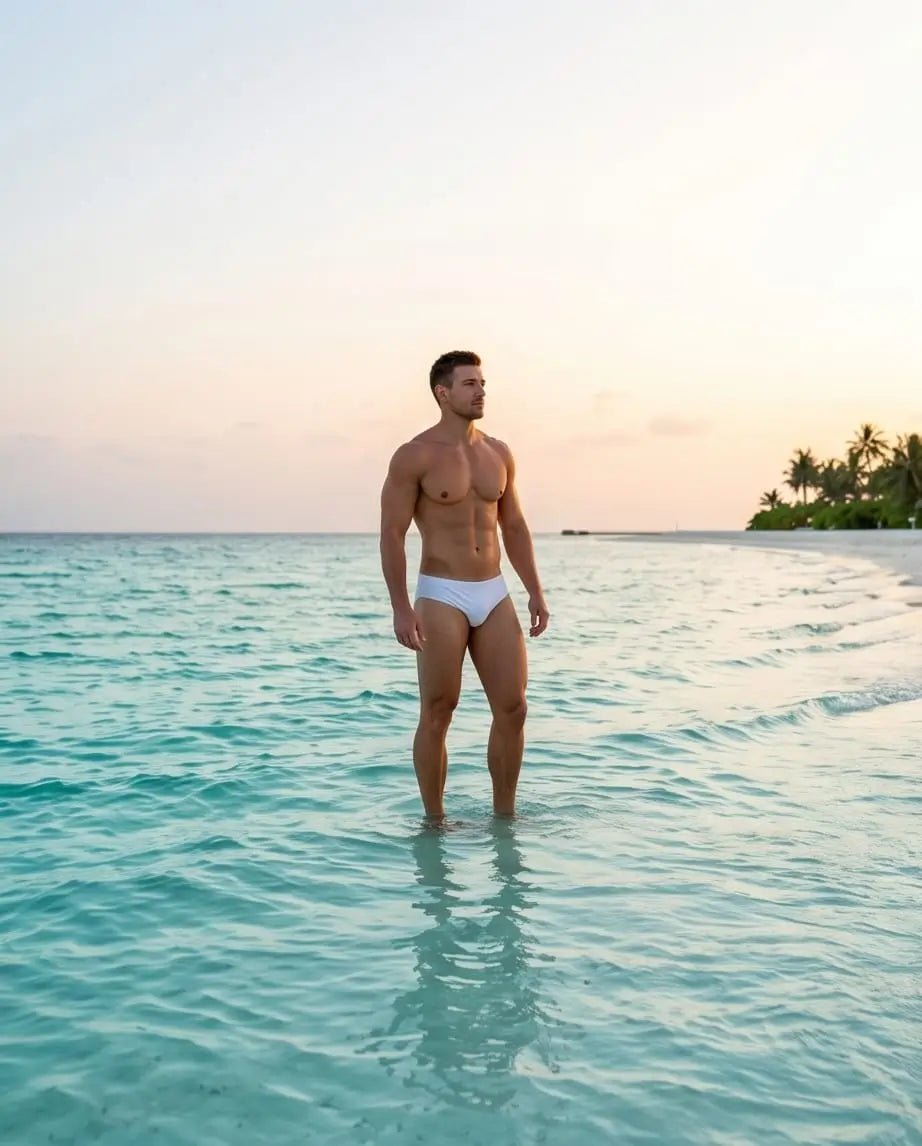 White Swim Briefs 6 CM Side - Aberbeach